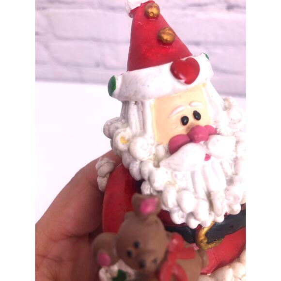 Articulated Resin Shelf Sitting Santa Clause Christmas Collectible Decoration - Picture 8 of 9